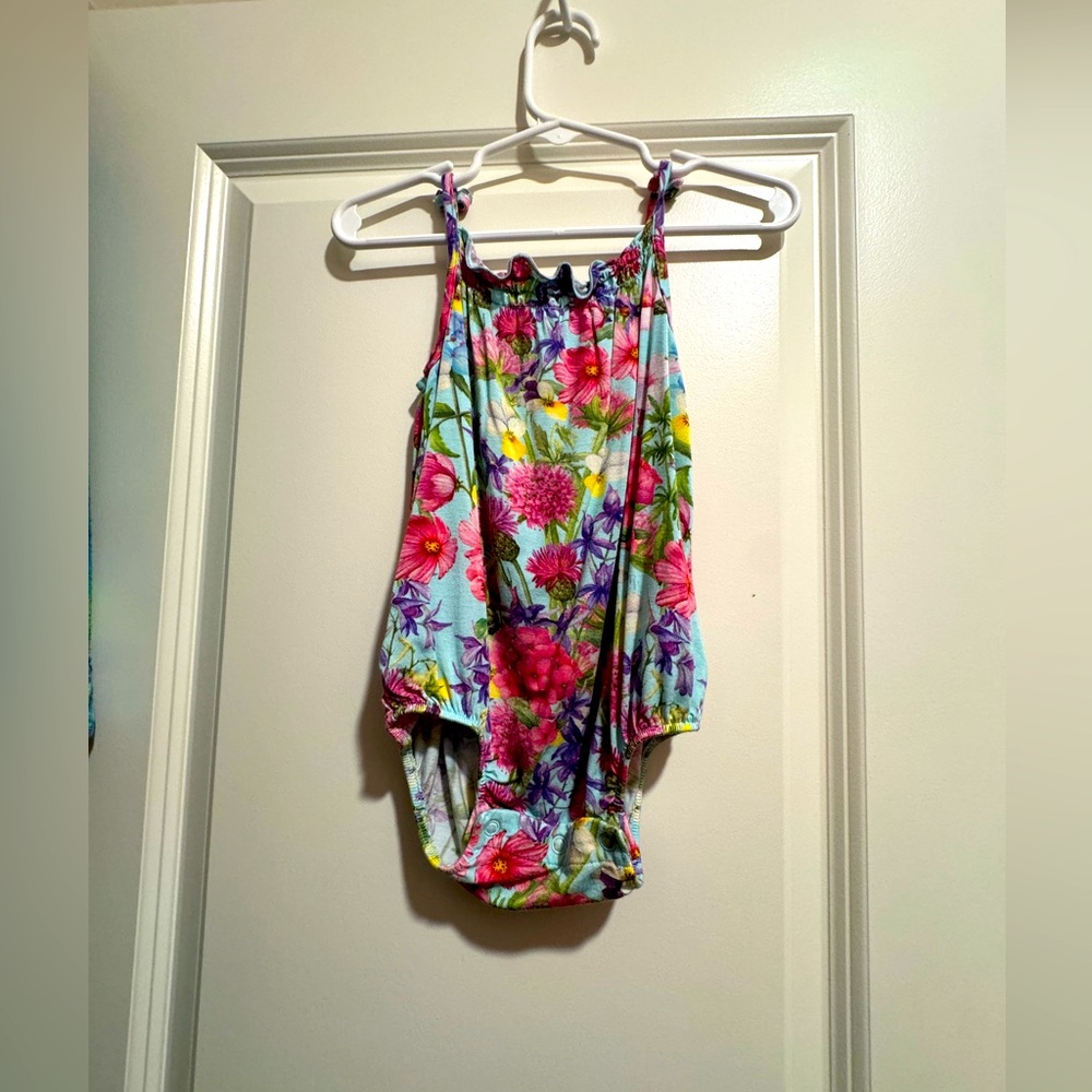 Posh Peanut Floral Summer Bubble Romper Onesie